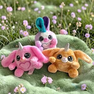 Lot 3 Rainbocorns Bunnycorn Surprise Plush TOONY Flopsy Bugsy Bunny Unicorn Toy